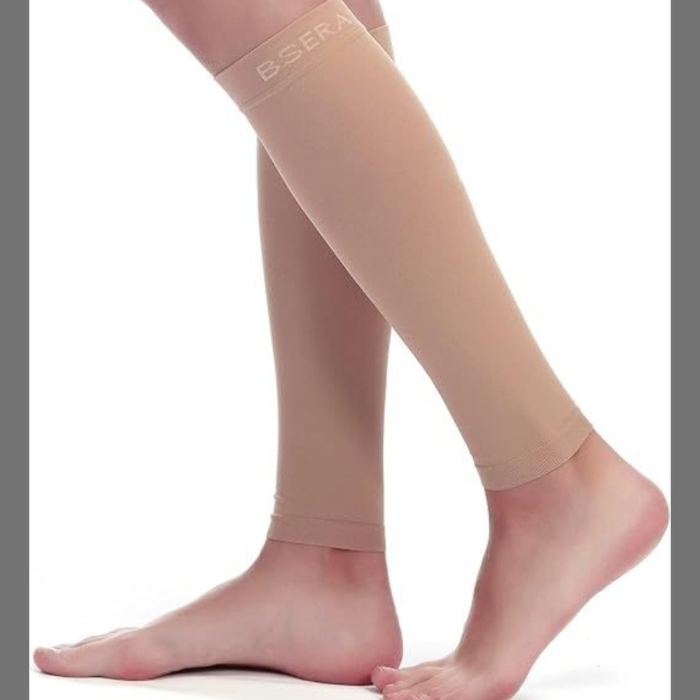 BSERA Beige Compression Leg Sleeves